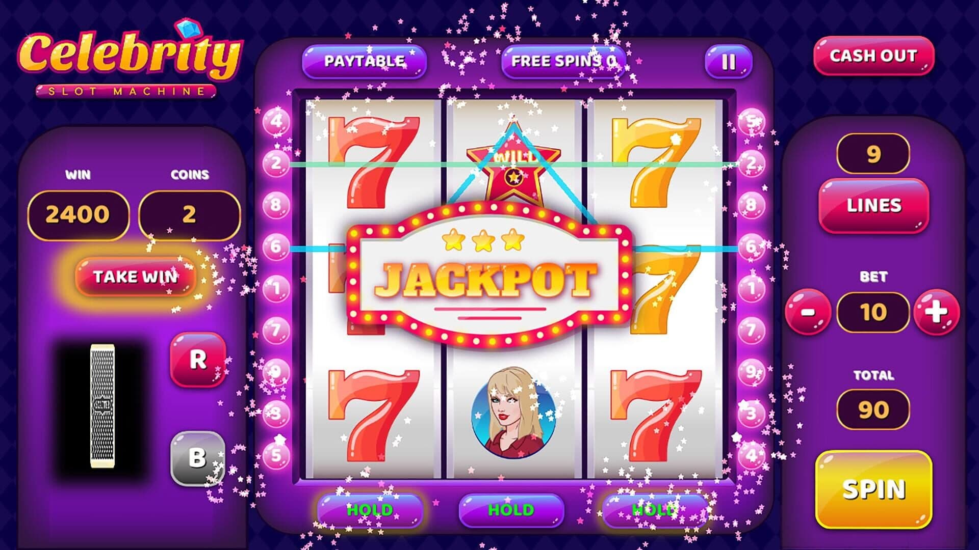 اسکرین‌شات Celebrity Slot Machine - 1