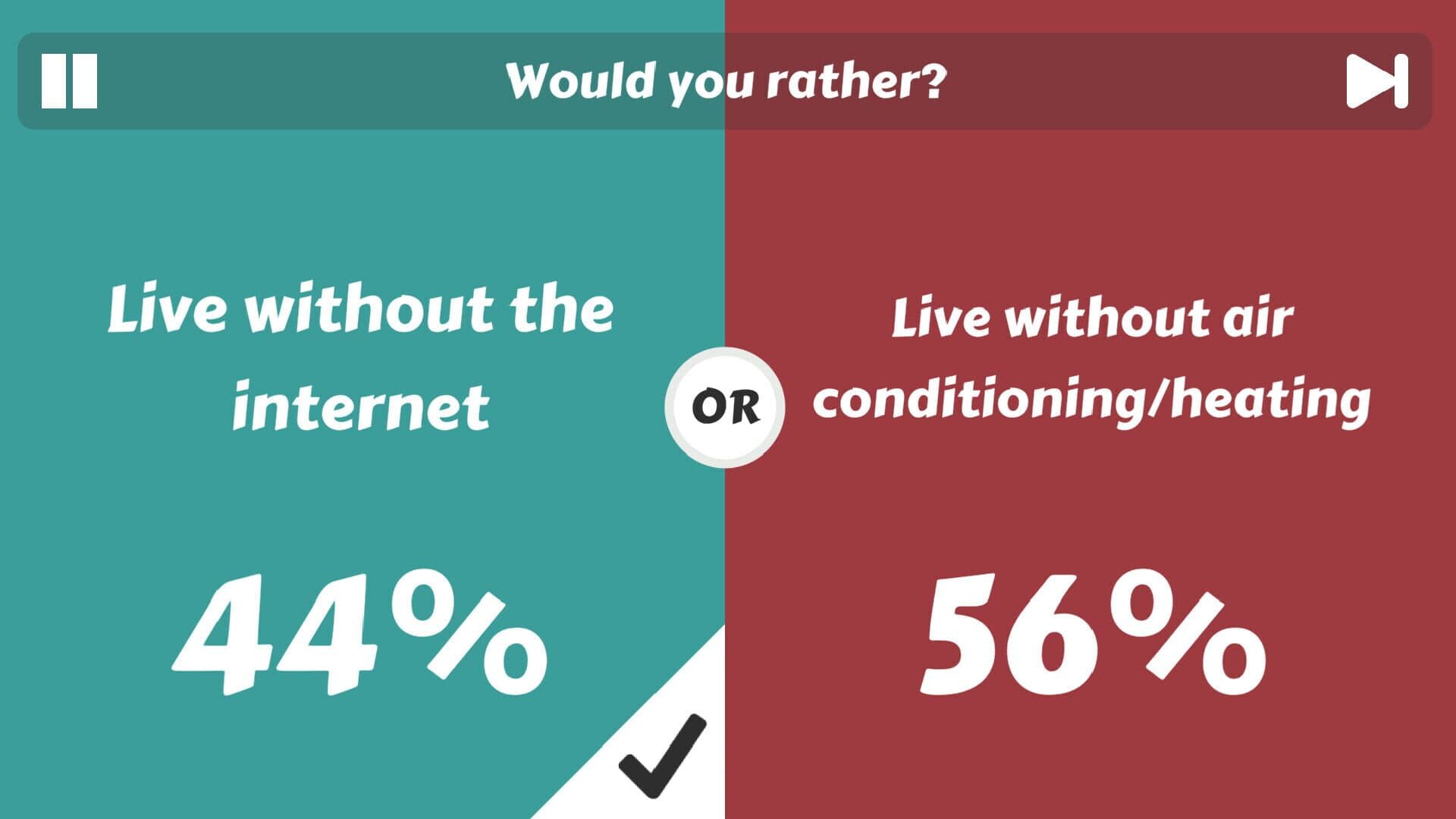اسکرین‌شات Choice Clash: What Would You Rather? - 5