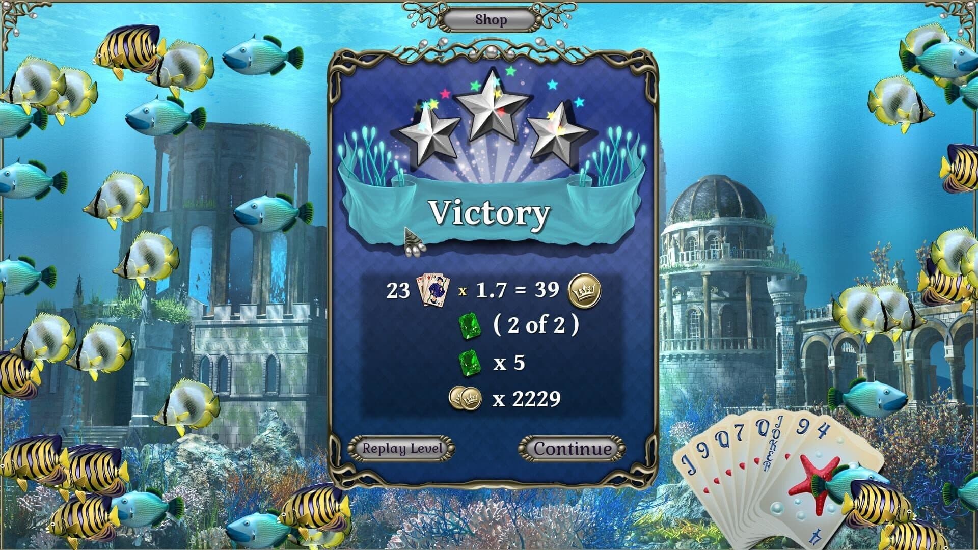 اسکرین‌شات Jewel Match Atlantis Solitaire: Collector's Edition - 2