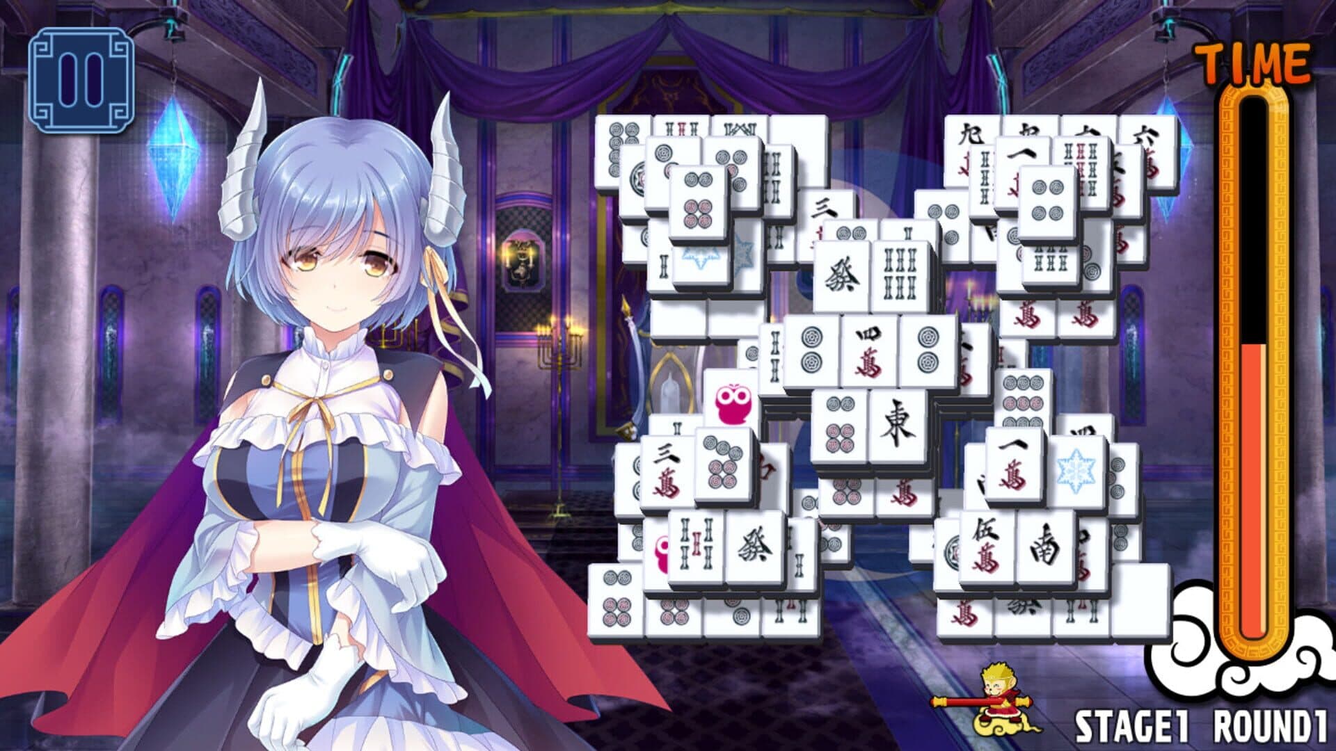 Pretty Girls Mahjong Solitaire: Blue screenshot 6