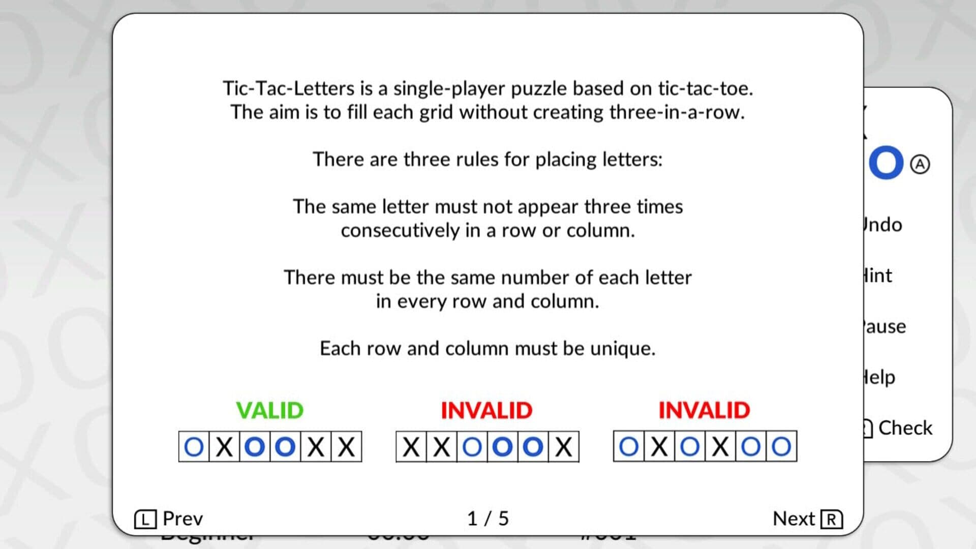 Tic-Tac-Letters by POWGI screenshot 1