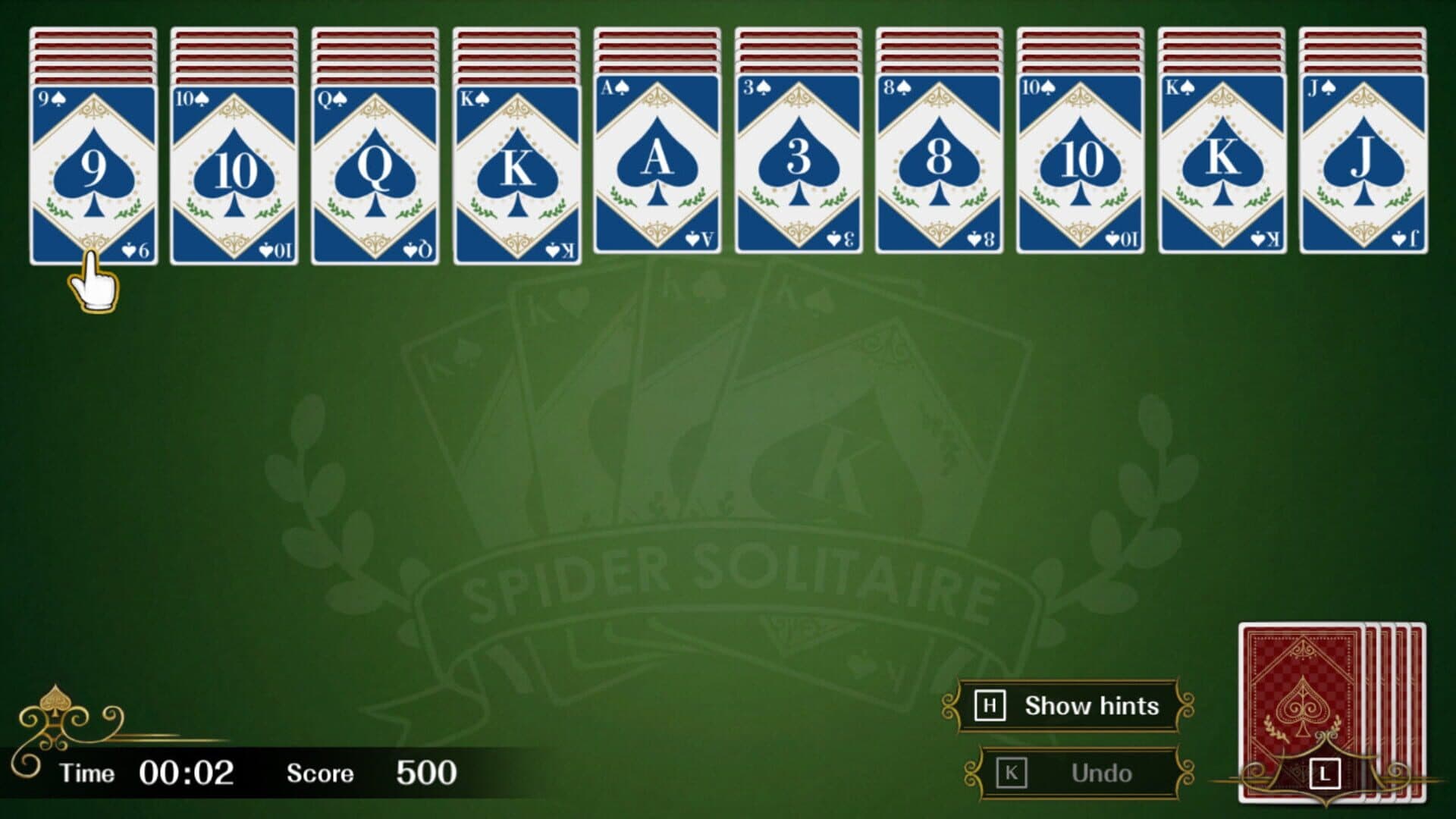 Spider Solitaire F screenshot 1