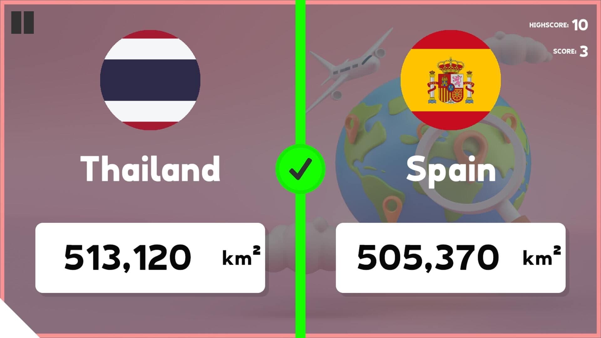 اسکرین‌شات Which Country Is Larger? - 10