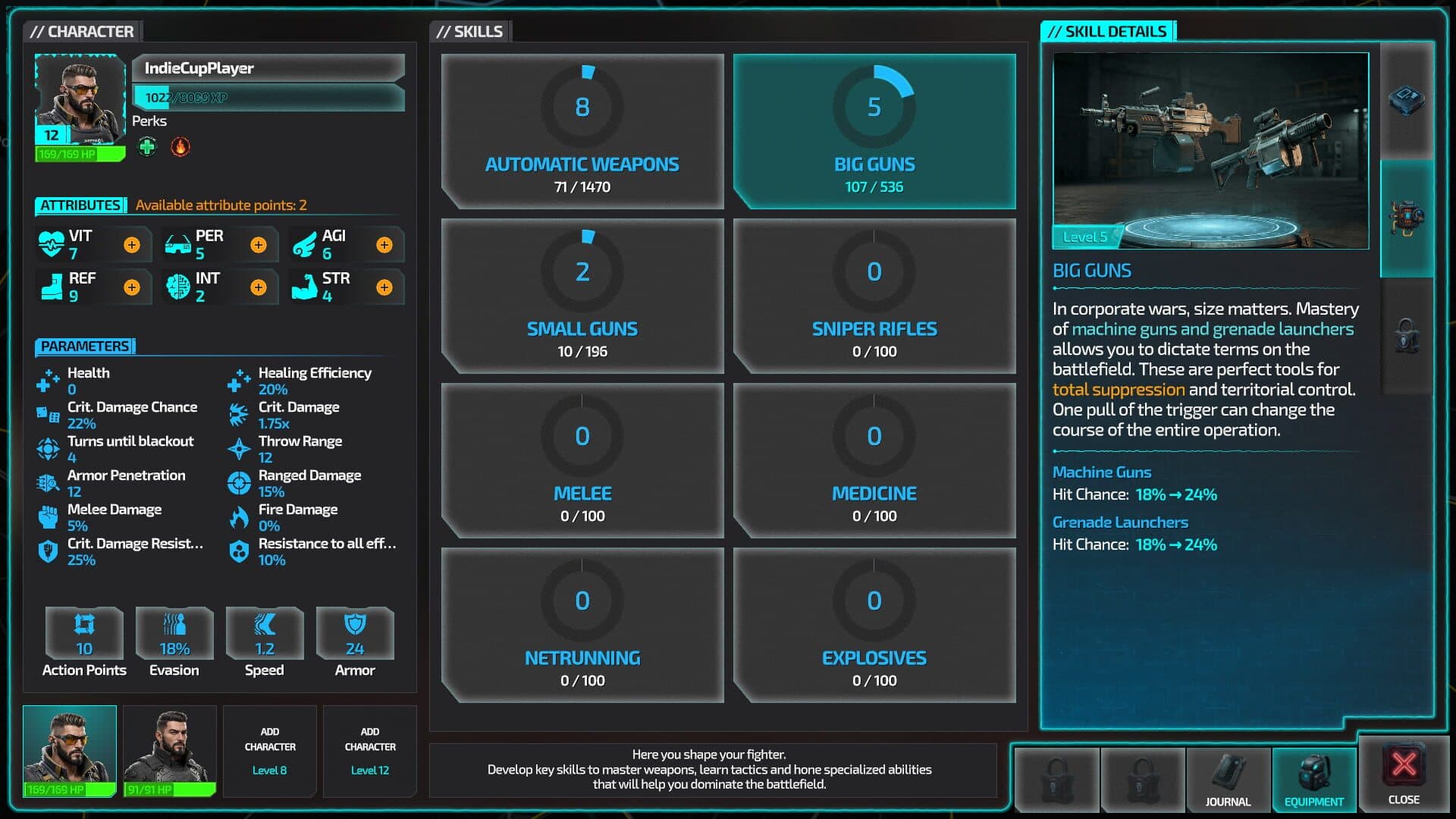 اسکرین‌شات Humanity Echo: Cyberpunk Tactical RPG - 4