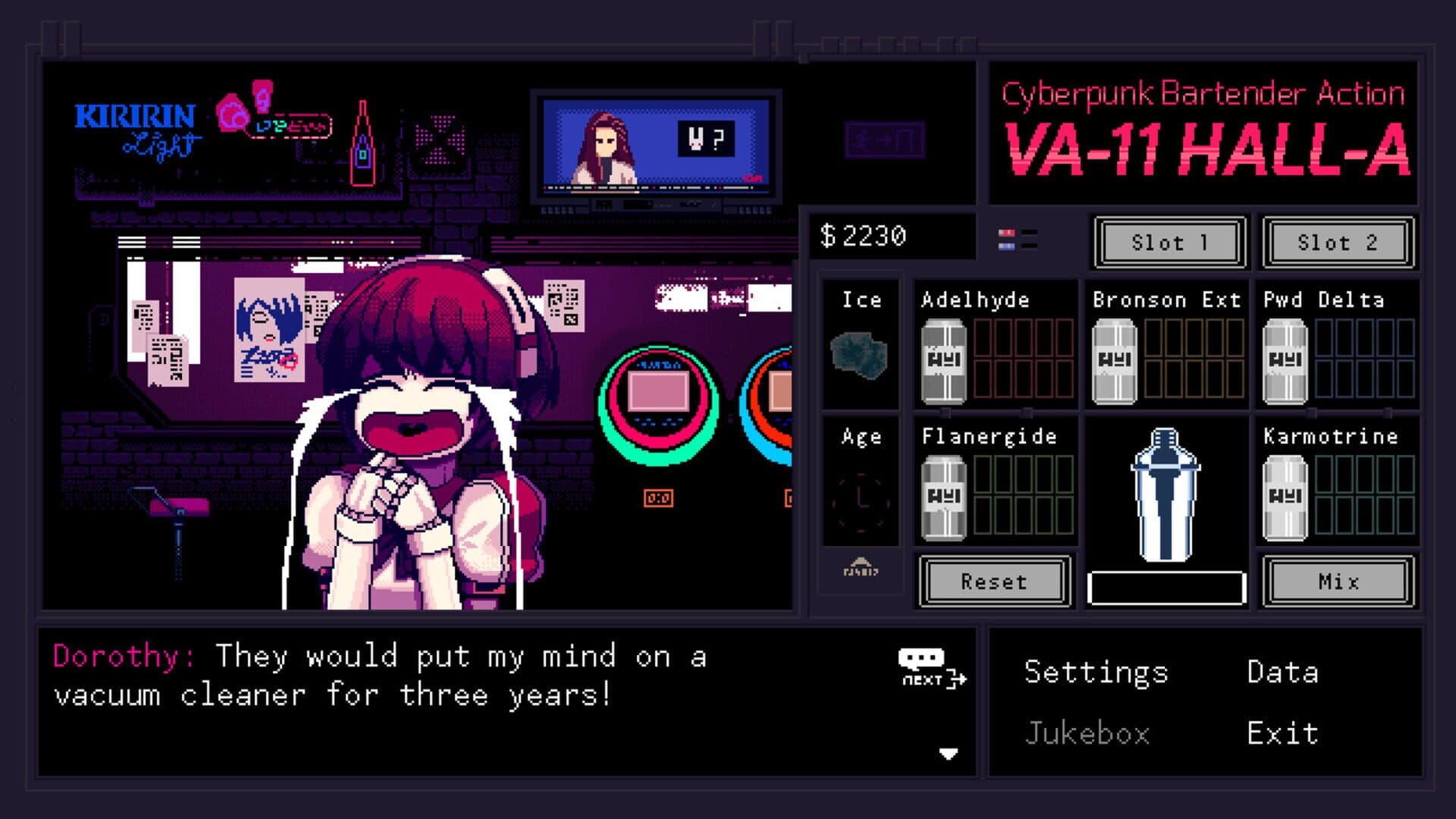 VA-11 Hall-A: Cyberpunk Bartender Action screenshot 4
