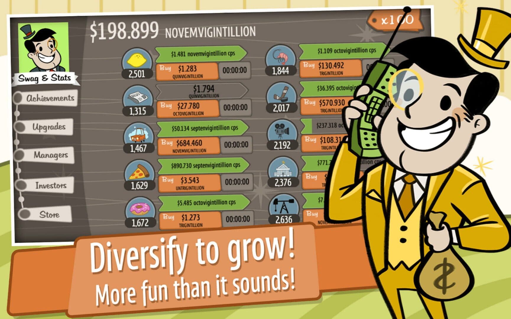 اسکرین‌شات AdVenture Capitalist - 3