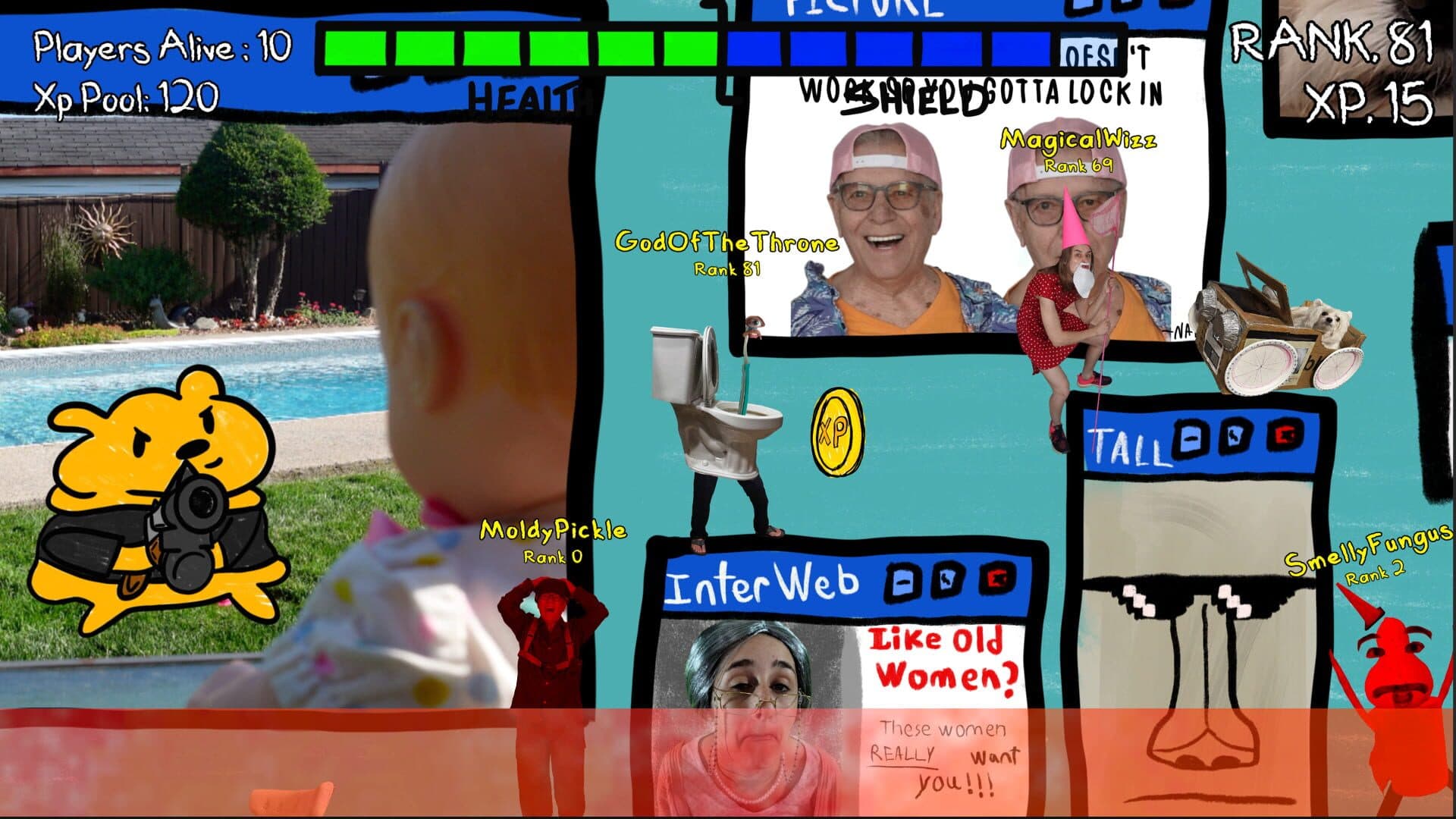 اسکرین‌شات I'm in Love With Your Dead Grandmother: Online Battle Royale - 2