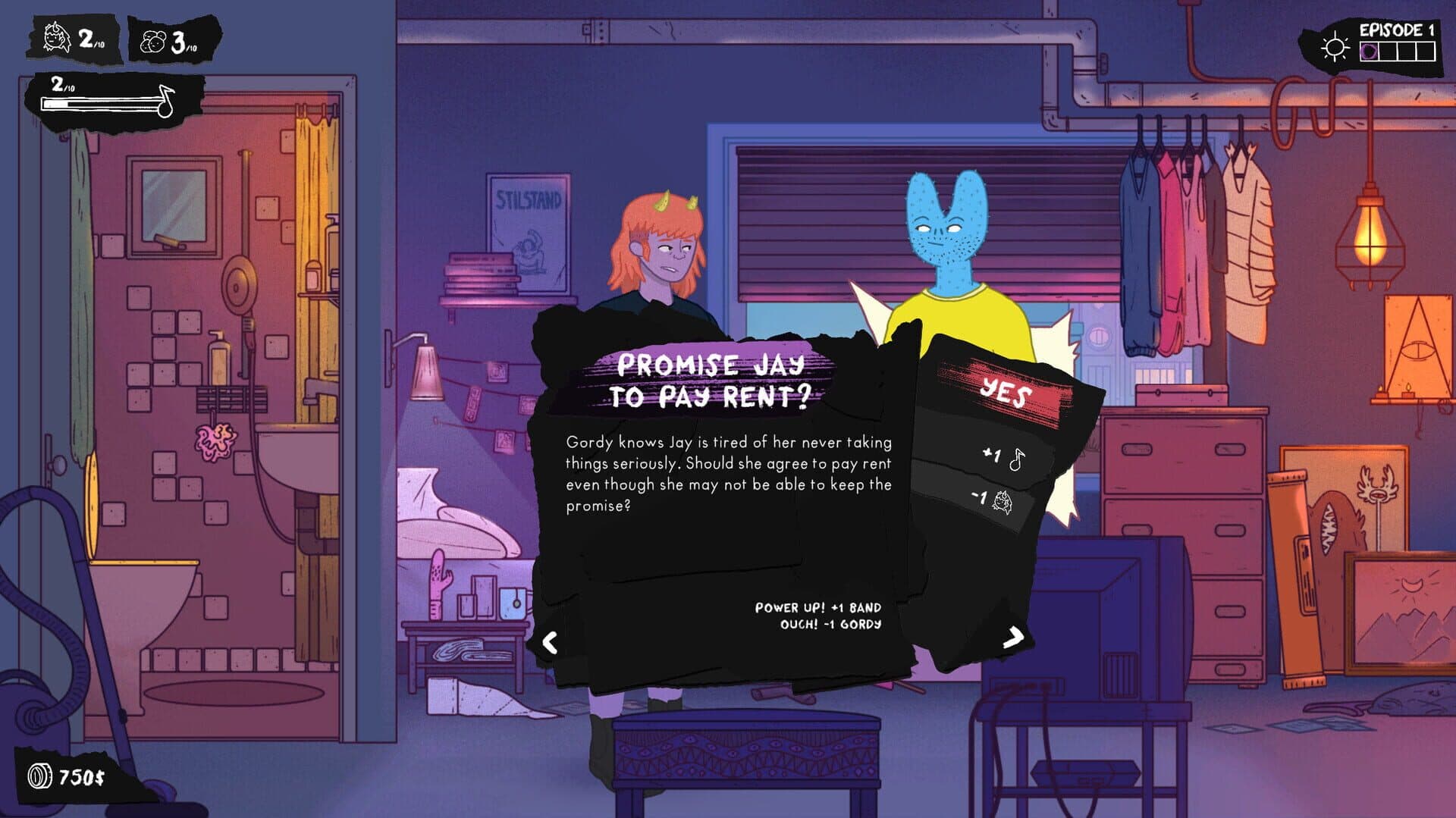 Dead Pets: A Punk Rock Slice of Life Sim screenshot 2