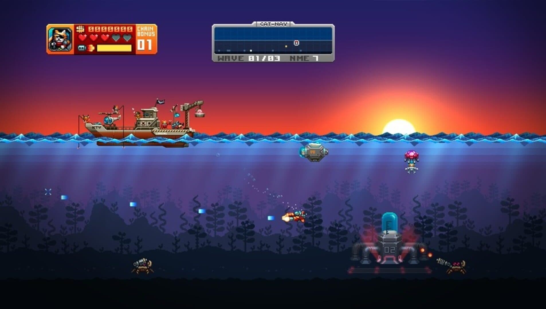 اسکرین‌شات Aqua Kitty: Milk Mine Defender - 2