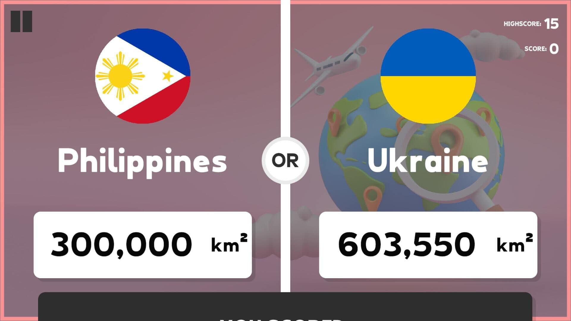 اسکرین‌شات Which Country Is Larger? - 2