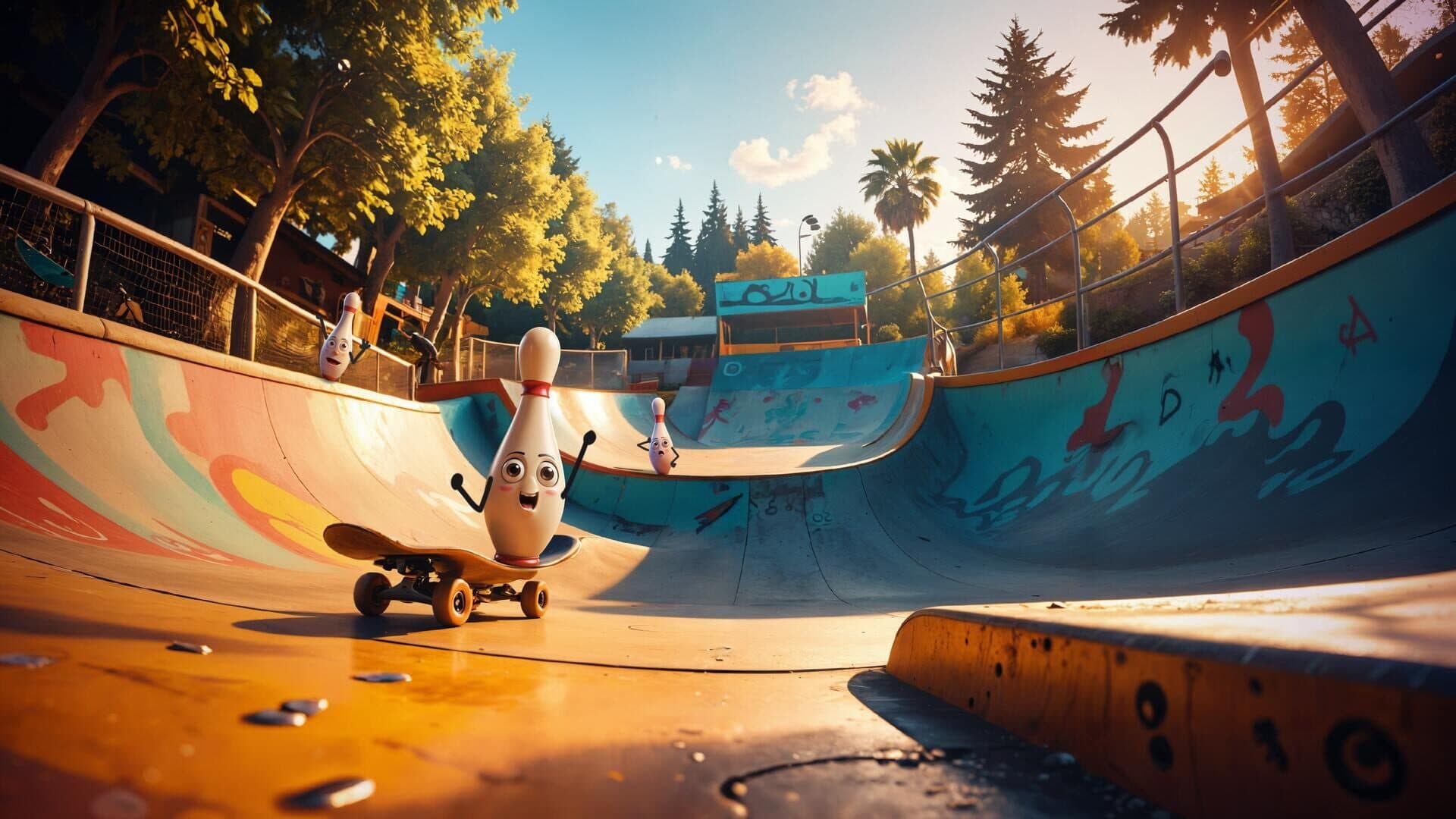 Bowling in a Skate Park