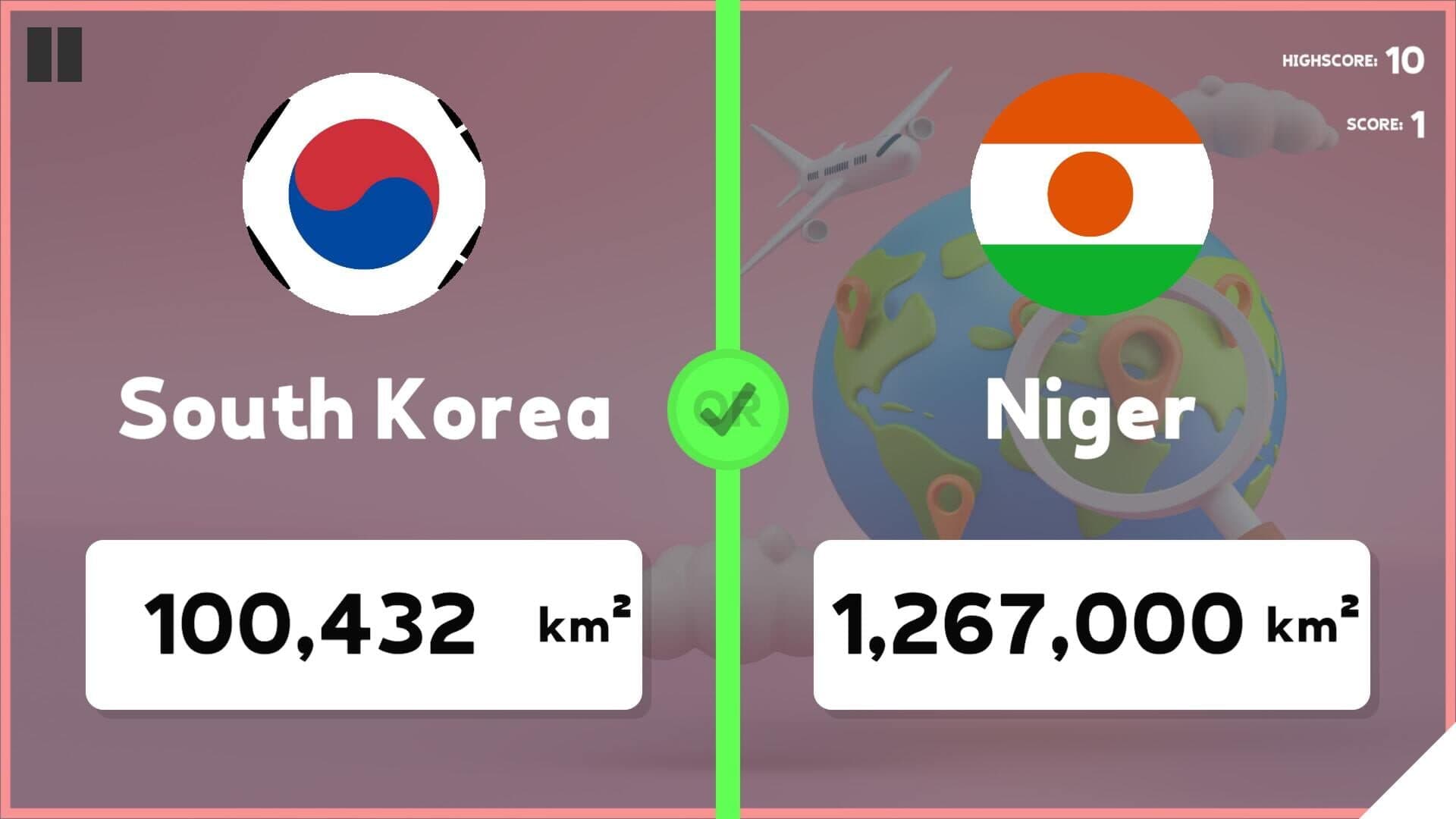 اسکرین‌شات Which Country Is Larger? - 5