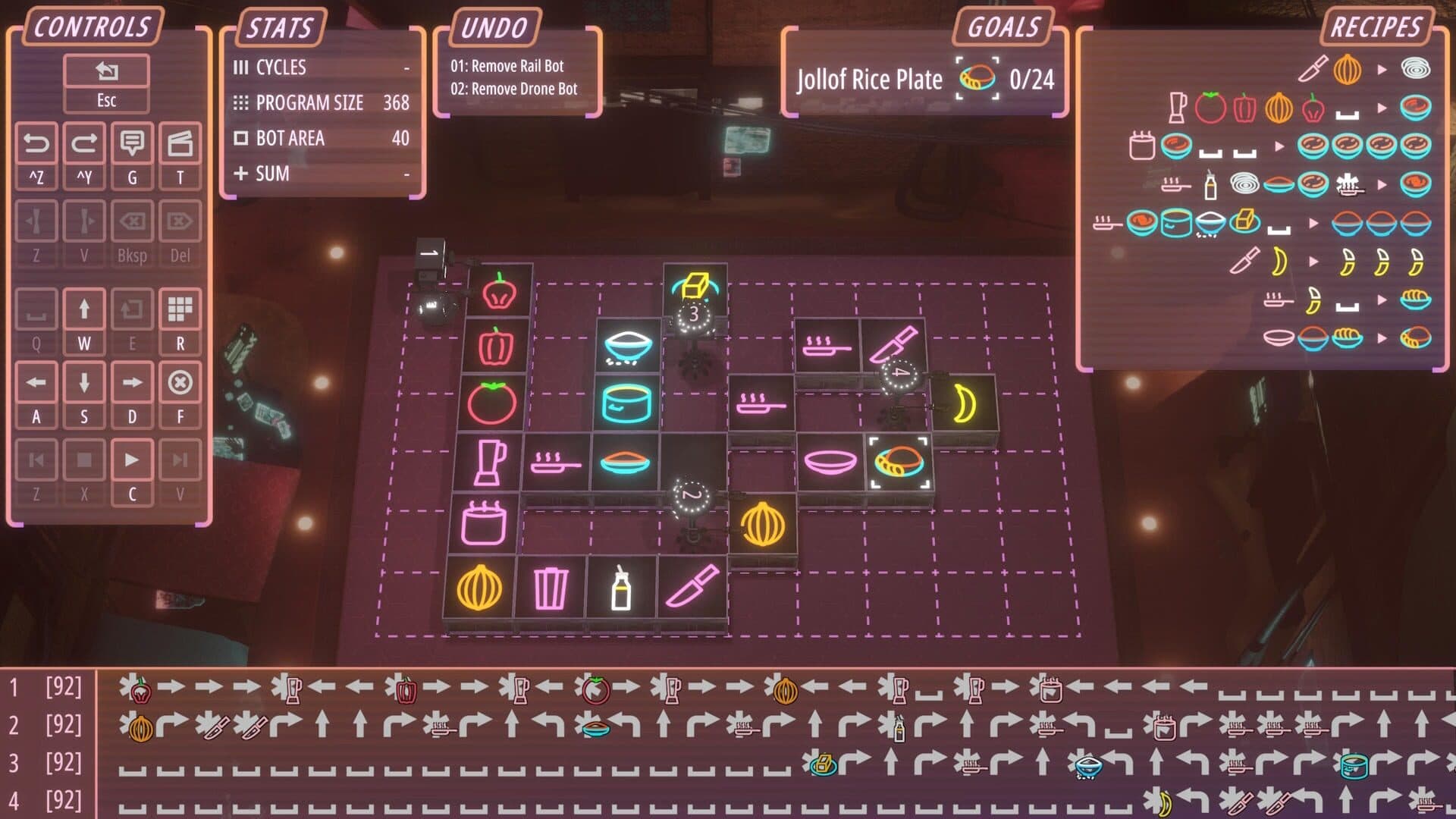اسکرین‌شات Neon Noodles: Cyberpunk Kitchen Automation - 4