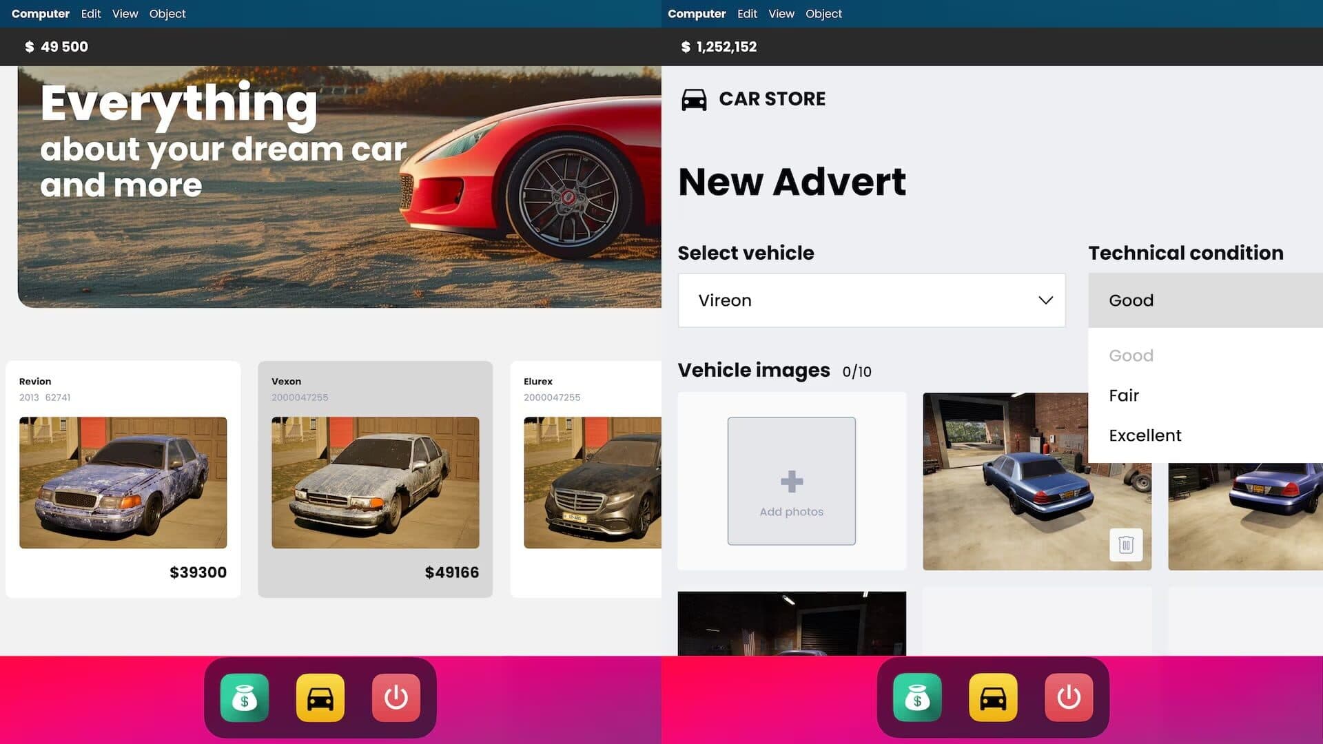 اسکرین‌شات Car Dealer Garage Simulator 2026 - 1