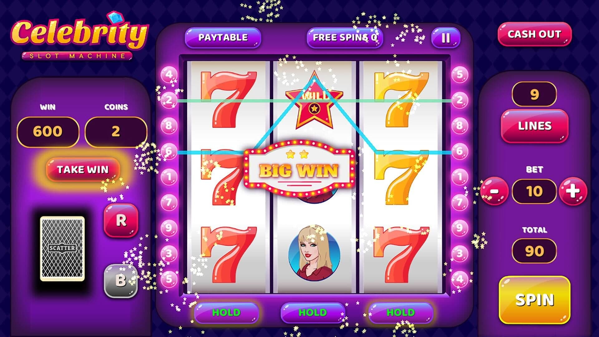 اسکرین‌شات Celebrity Slot Machine - 5