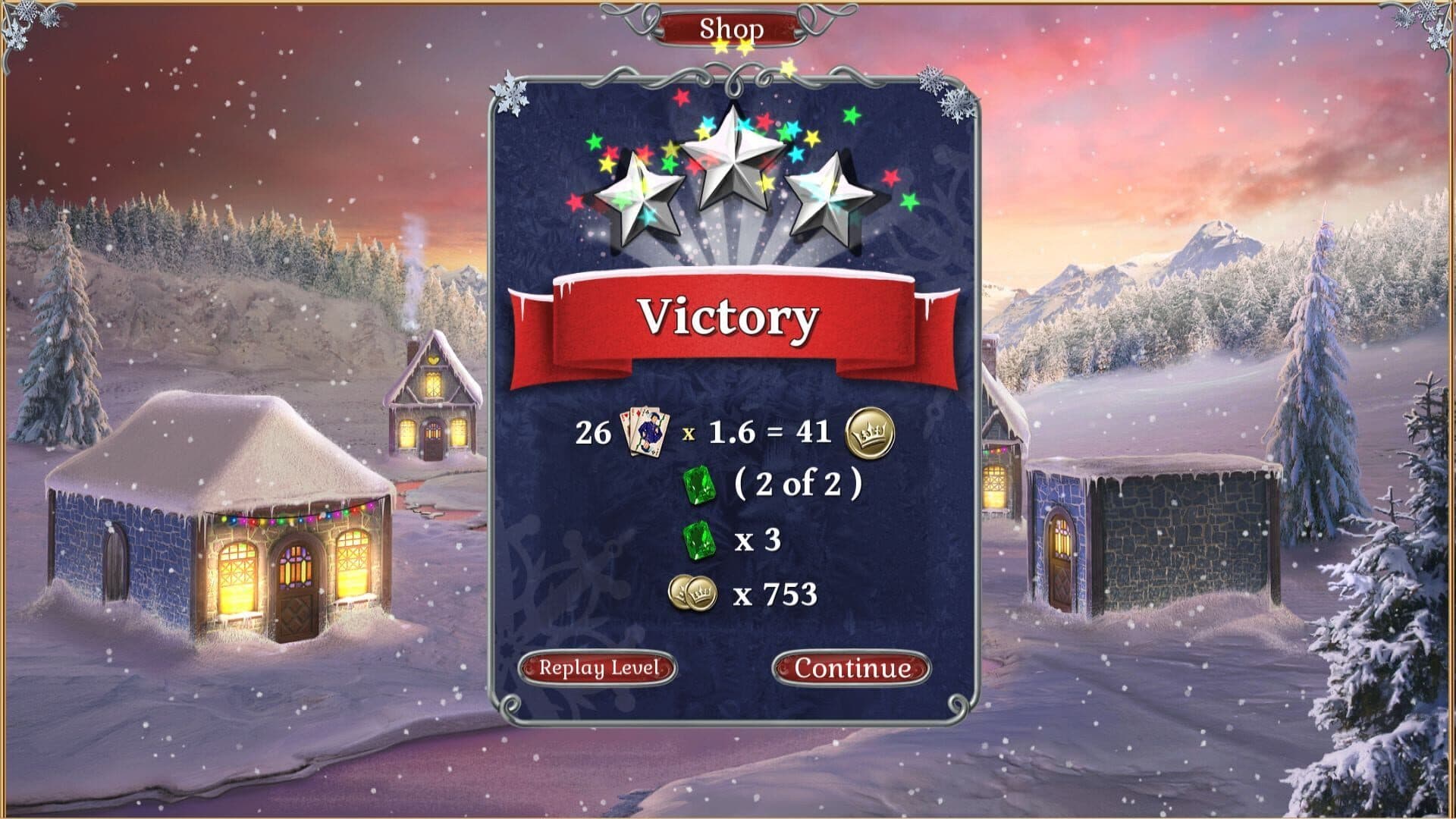 Jewel Match Solitaire Winterscapes screenshot 5