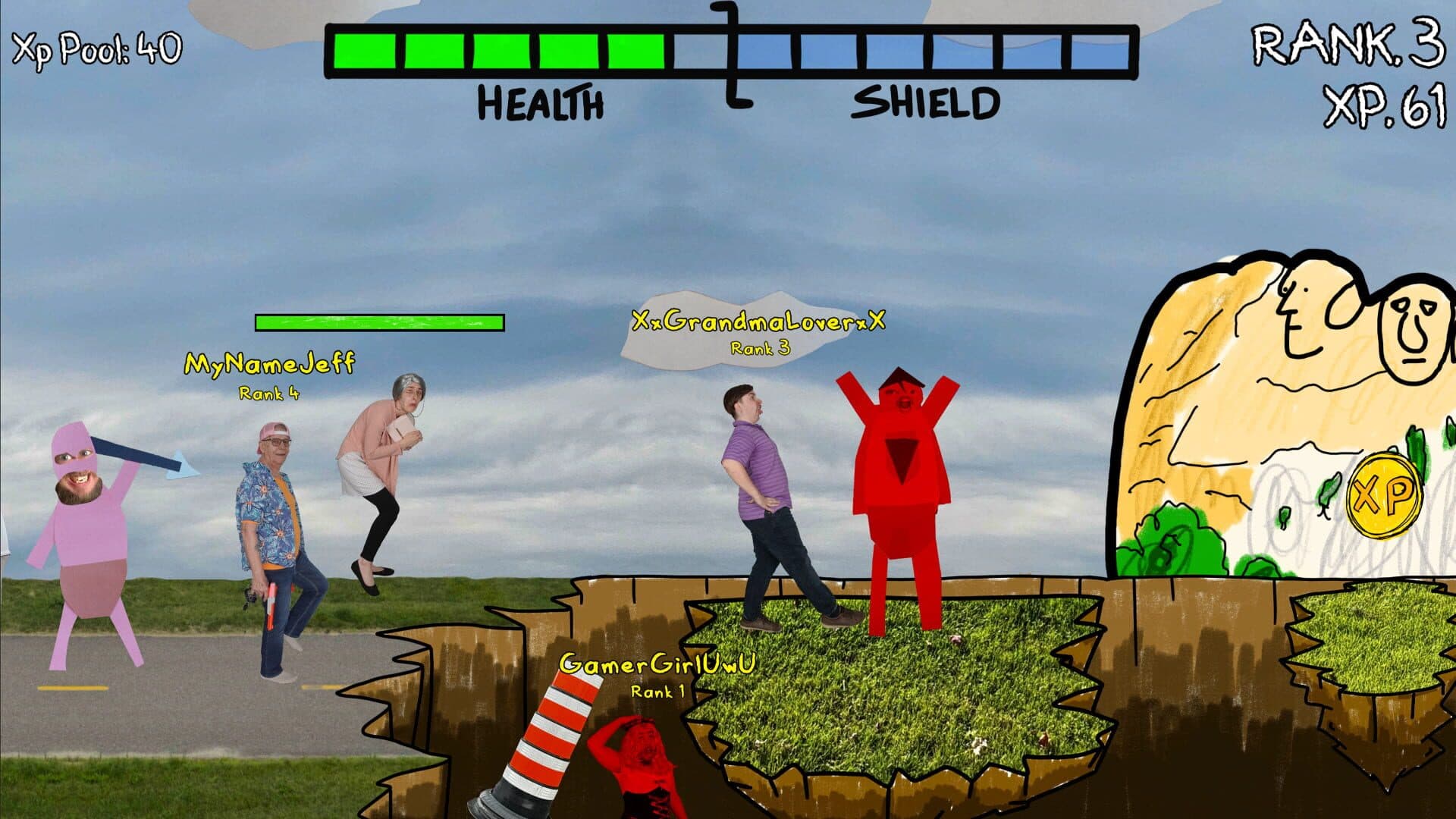 اسکرین‌شات I'm in Love With Your Dead Grandmother: Online Battle Royale - 3