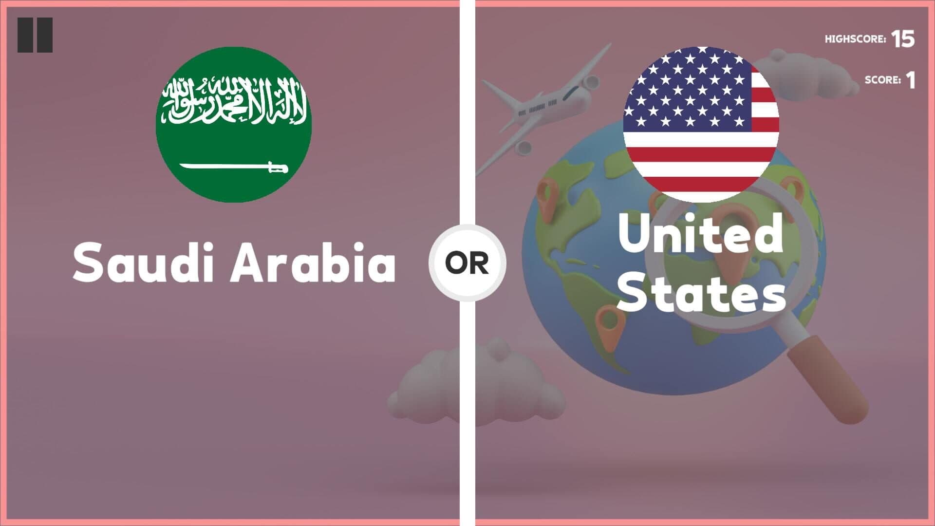 اسکرین‌شات Which Country Is Larger? - 1