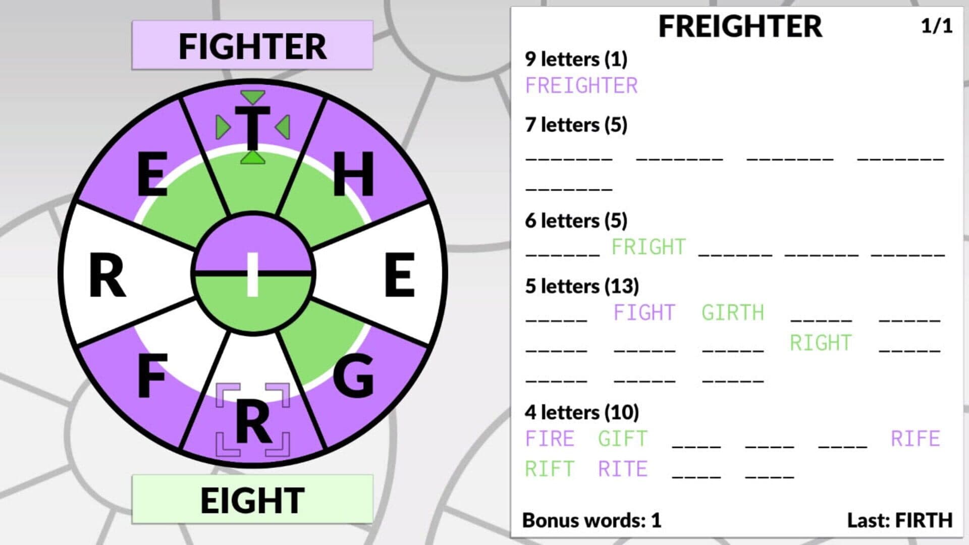 Word Wheel by Powgi screenshot 3