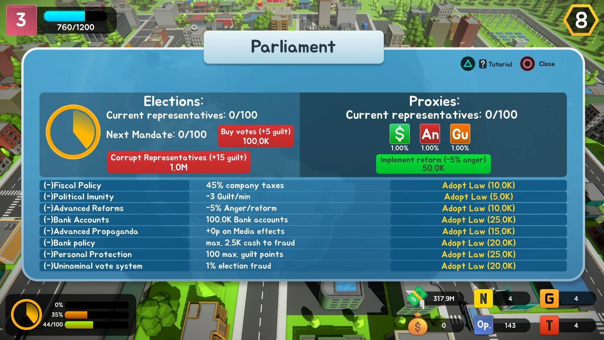 اسکرین‌شات Corruption: Political Simulator Strategy - 5