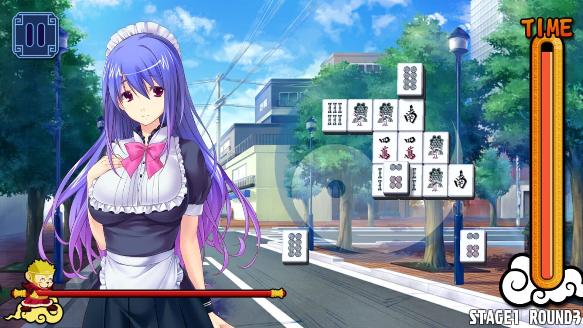 Pretty Girls Mahjong Solitaire: Blue screenshot 7