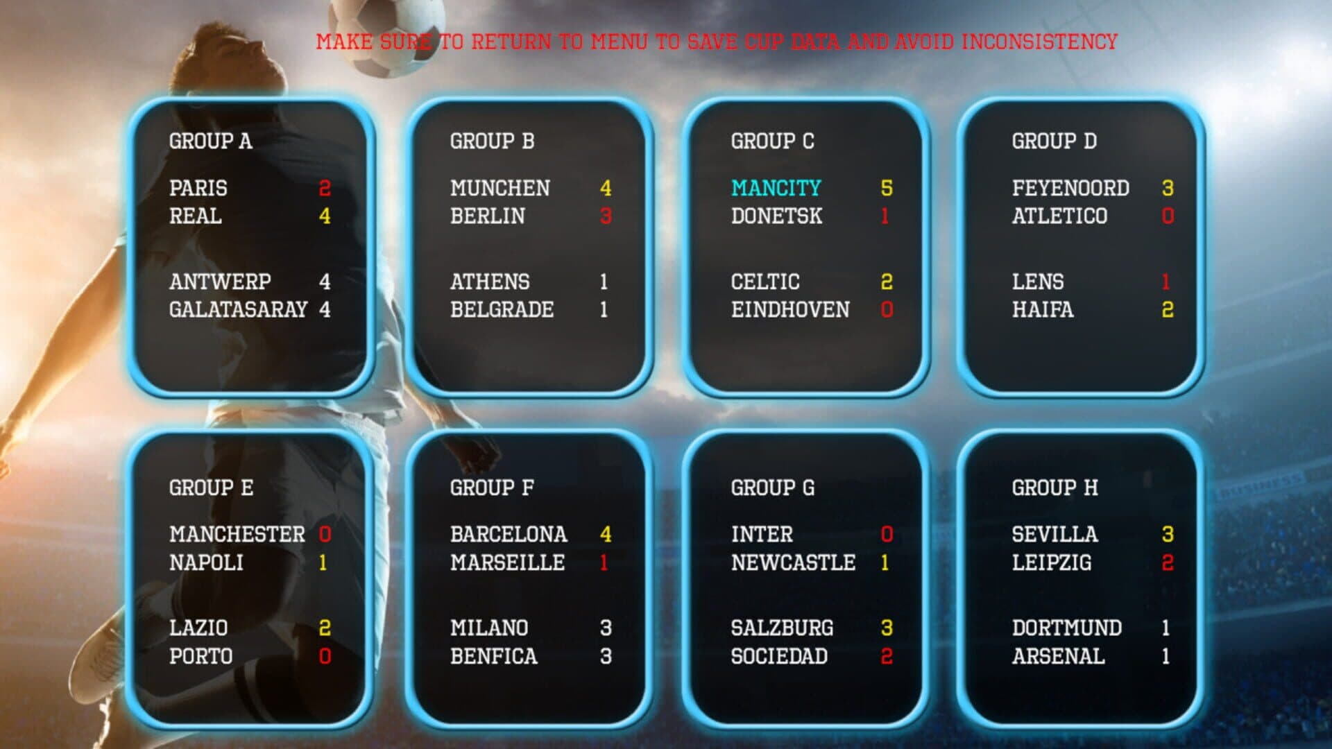 اسکرین‌شات League of Champions Soccer 2024 - 2