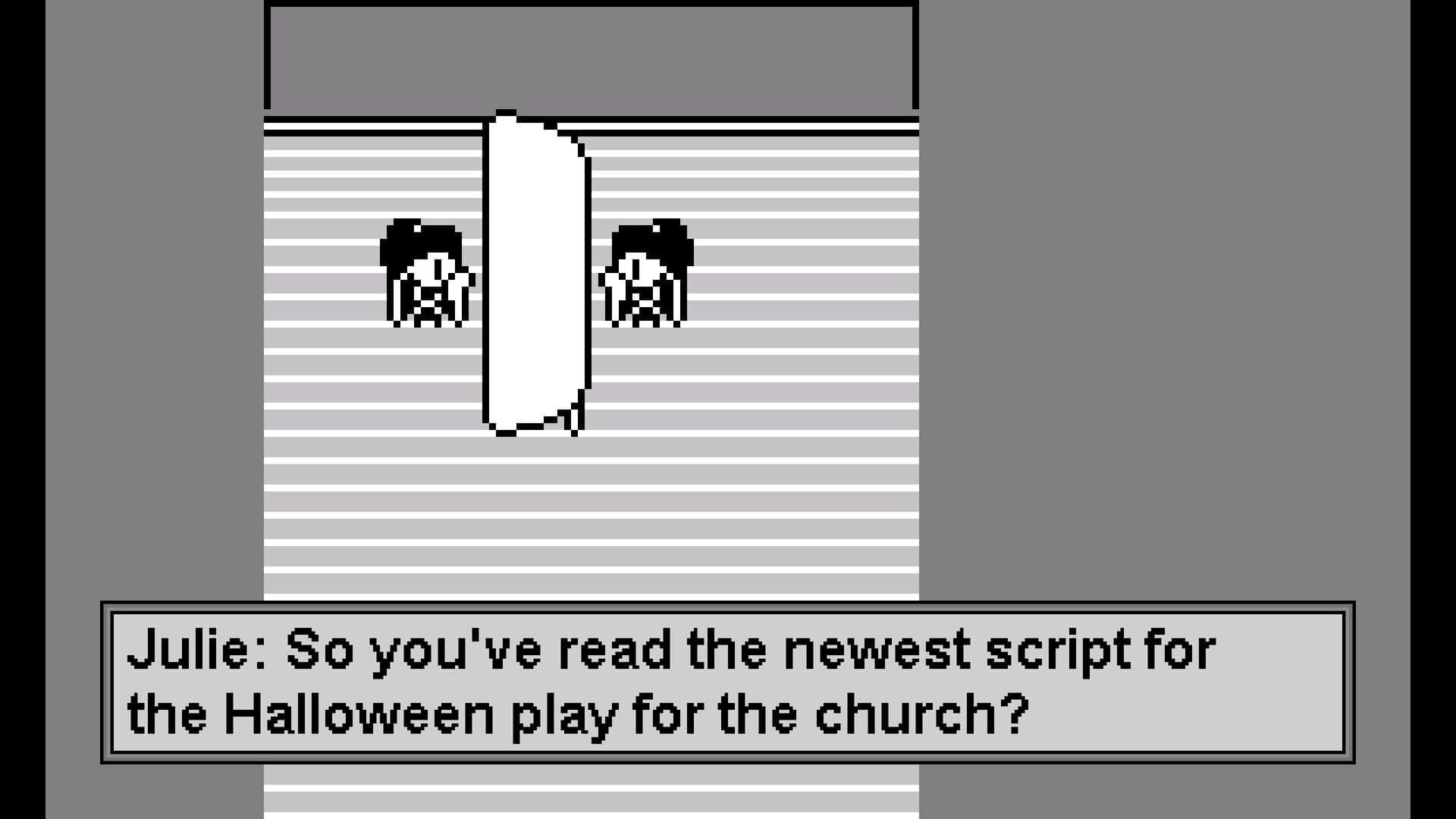Welcome to Erin's Story in the World of Our Church and Halloween: Visual Novel screenshot 0