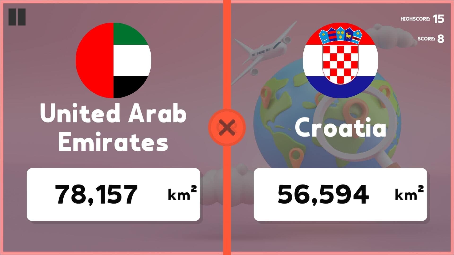 اسکرین‌شات Which Country Is Larger? - 4