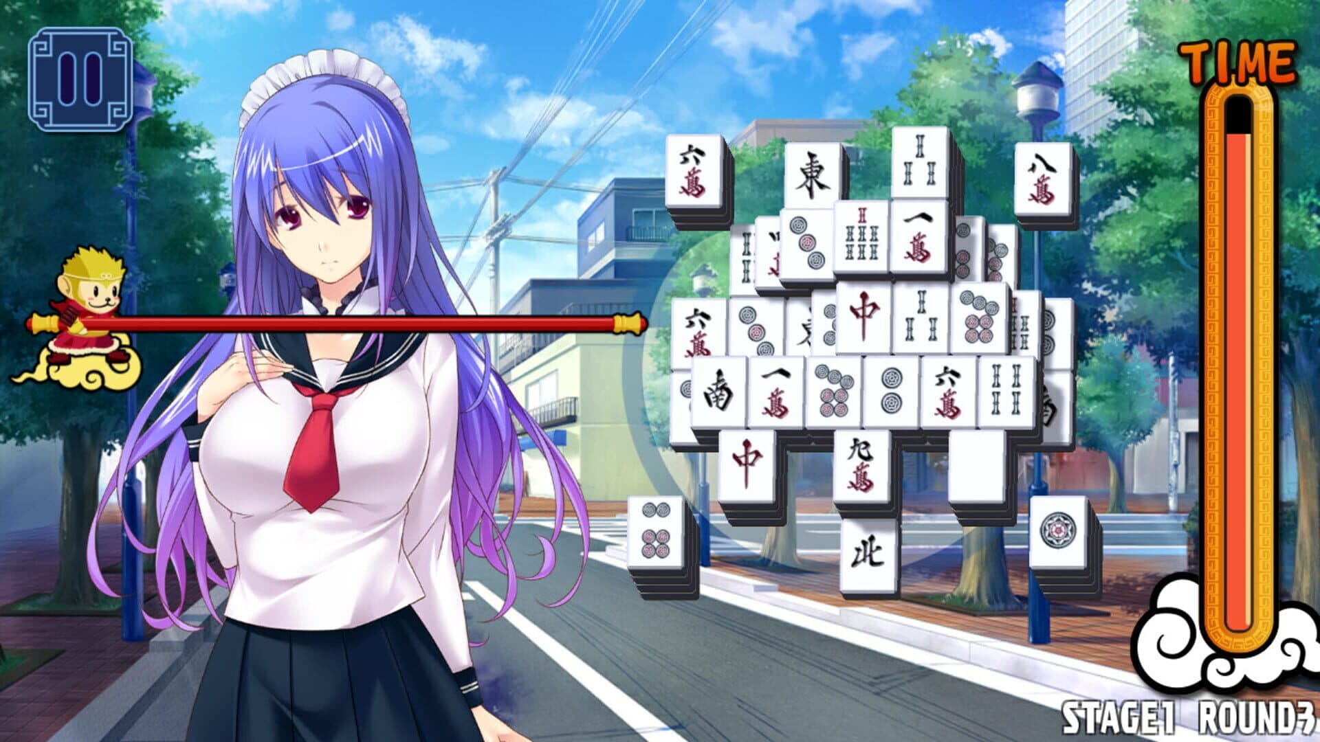 Pretty Girls Mahjong Solitaire: Blue screenshot 9