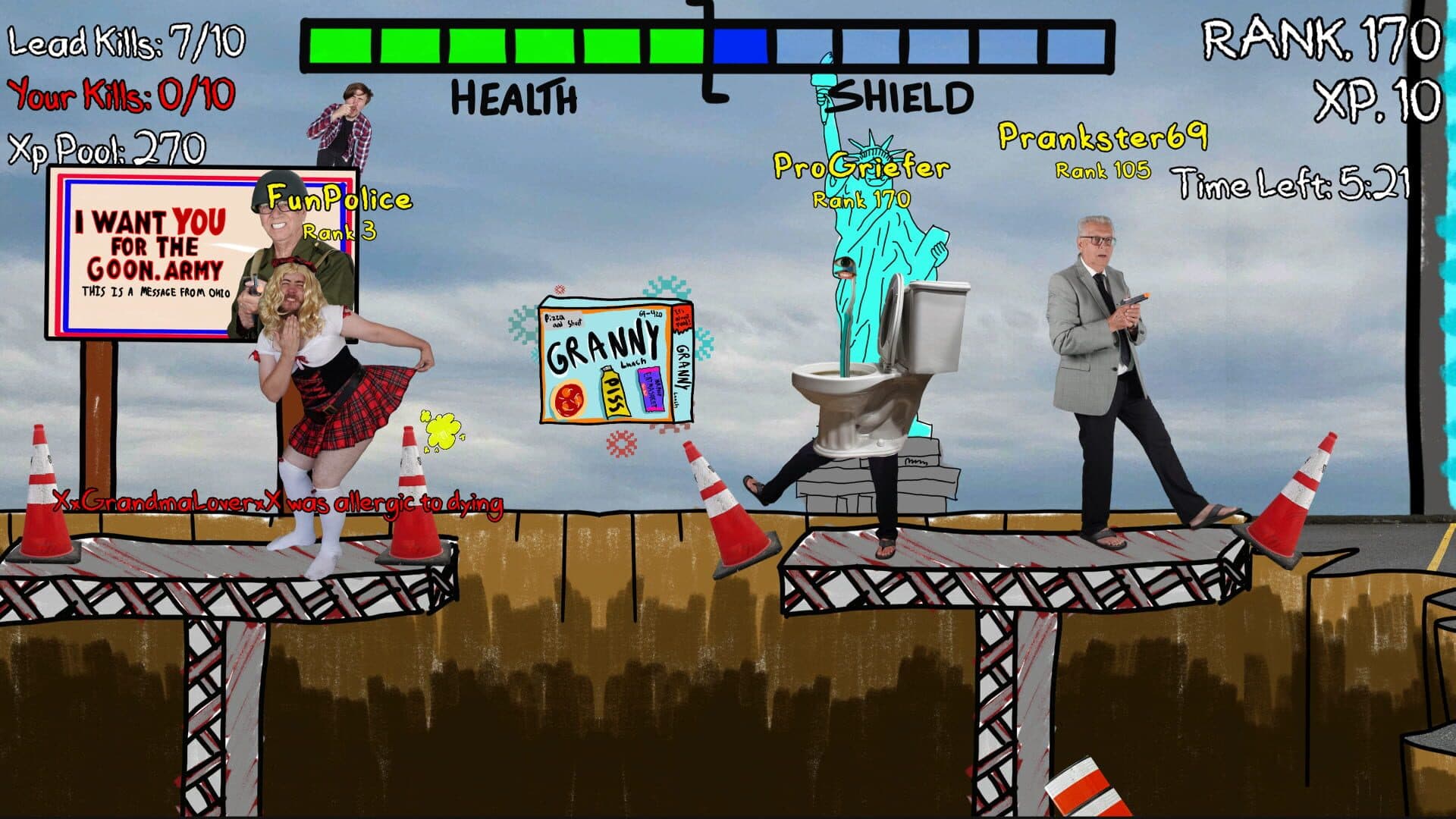 اسکرین‌شات I'm in Love With Your Dead Grandmother: Online Battle Royale - 5