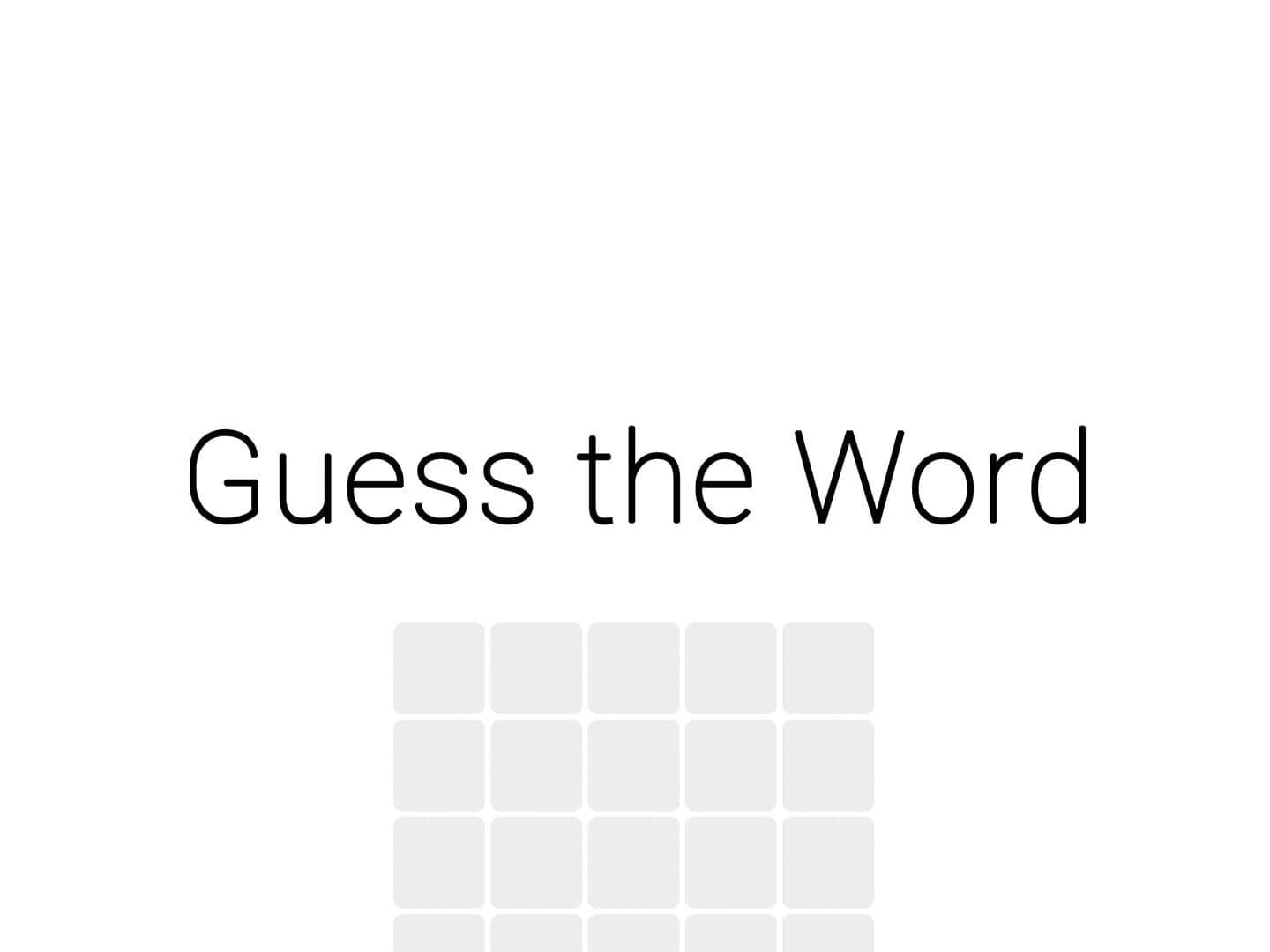 Guess the Word