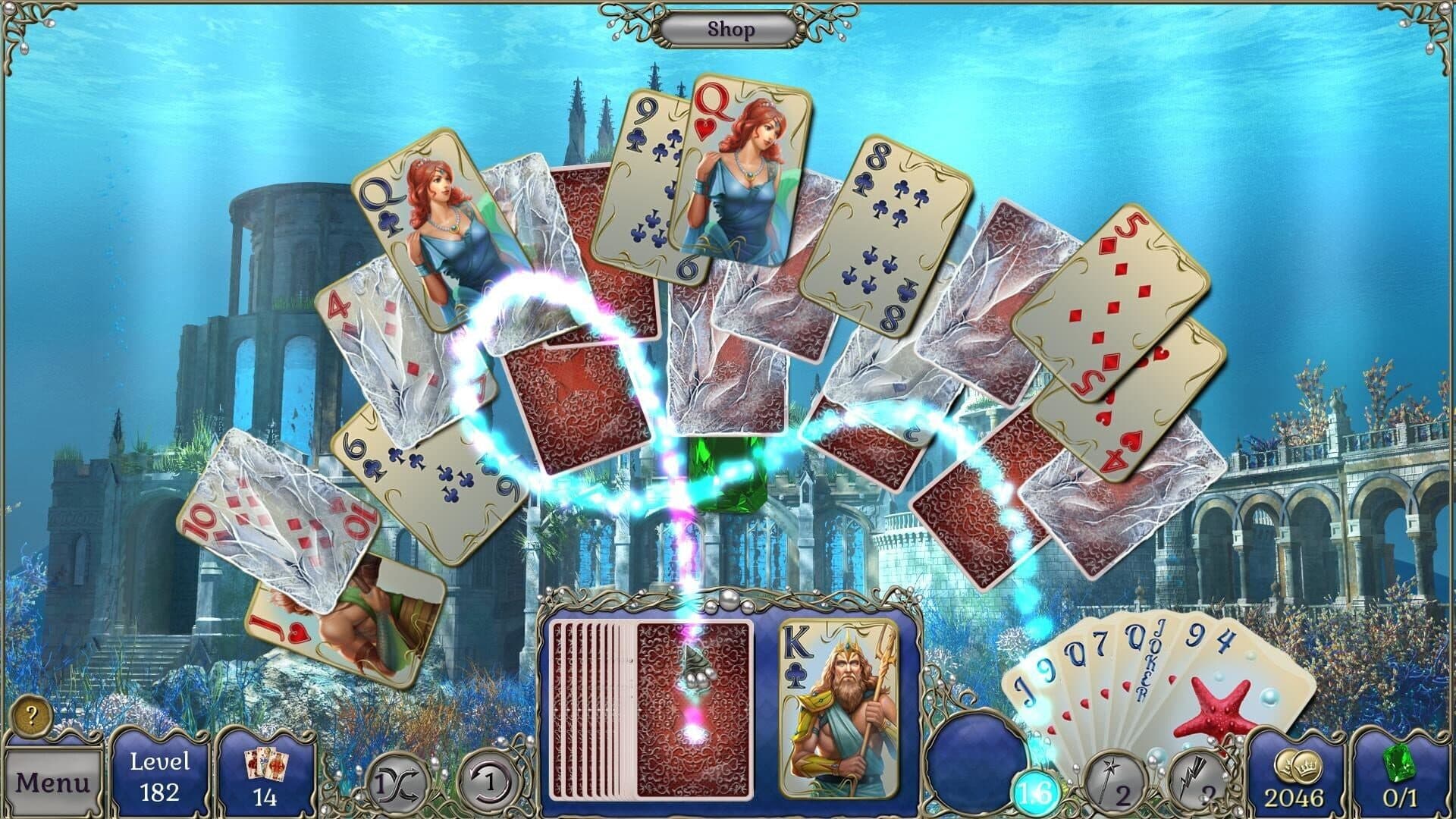 اسکرین‌شات Jewel Match Atlantis Solitaire: Collector's Edition - 1