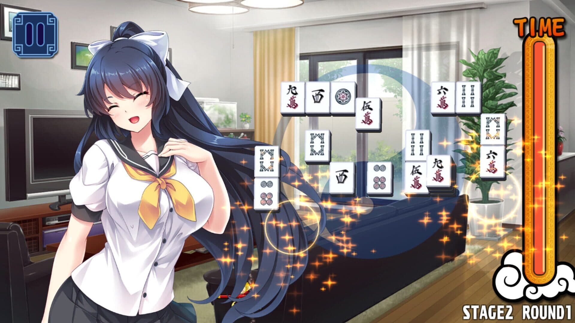 Pretty Girls Mahjong Solitaire: Blue screenshot 10