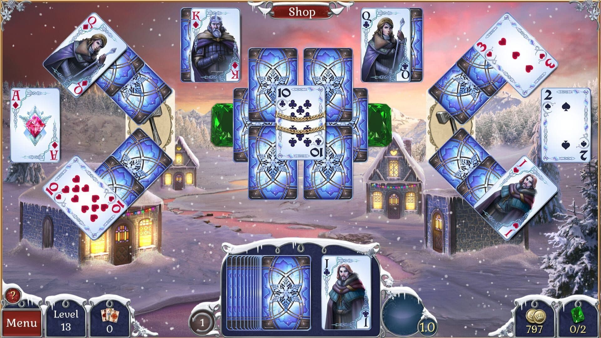 Jewel Match Solitaire Winterscapes screenshot 0