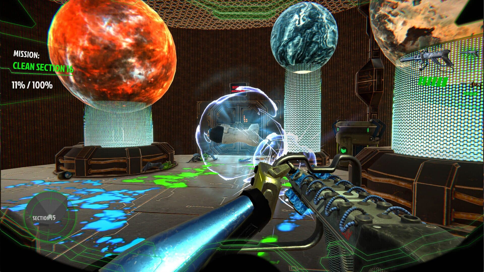 اسکرین‌شات Space CleanUp: Cosmic Robot Disinfector - 10