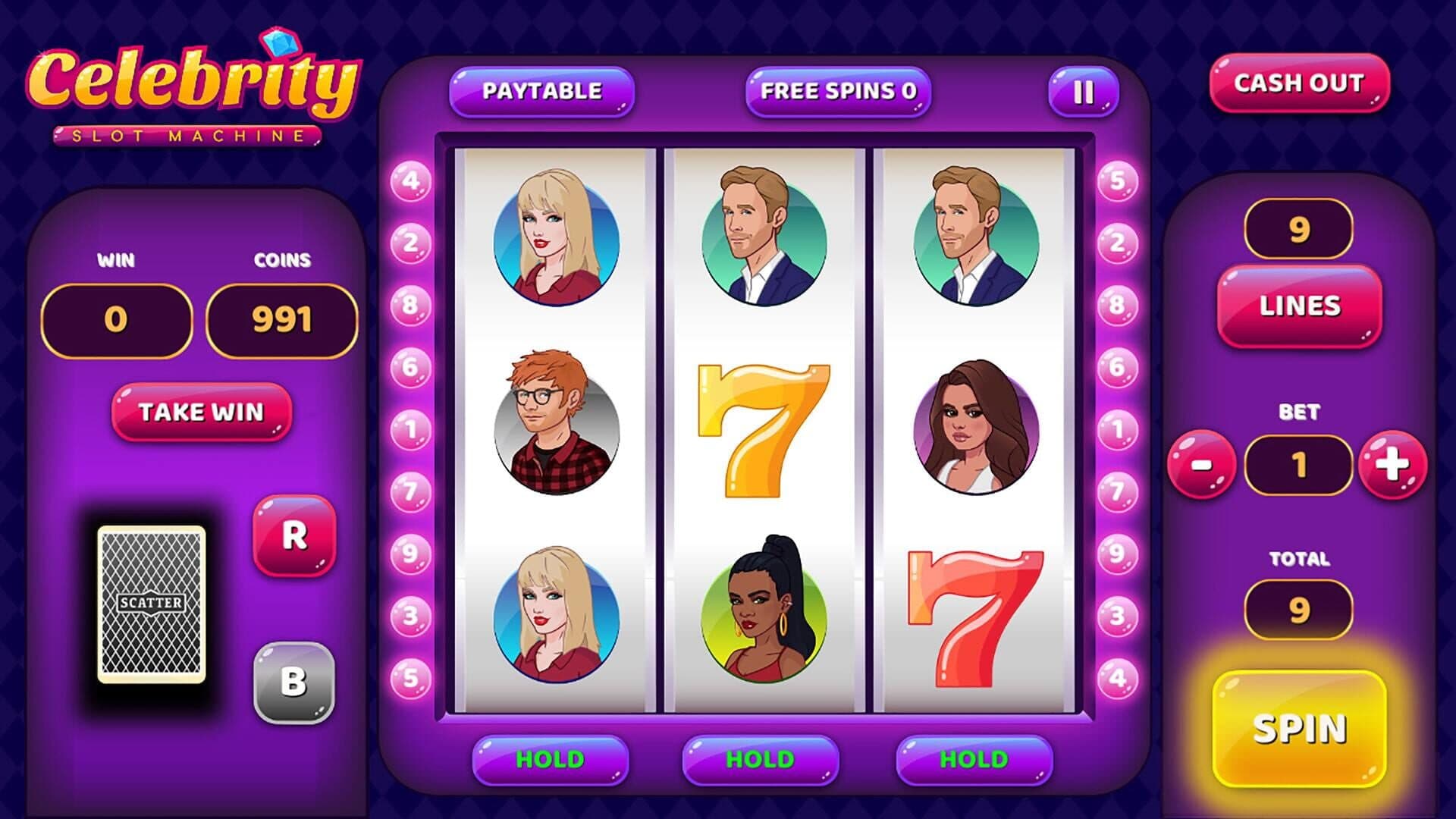 اسکرین‌شات Celebrity Slot Machine - 2