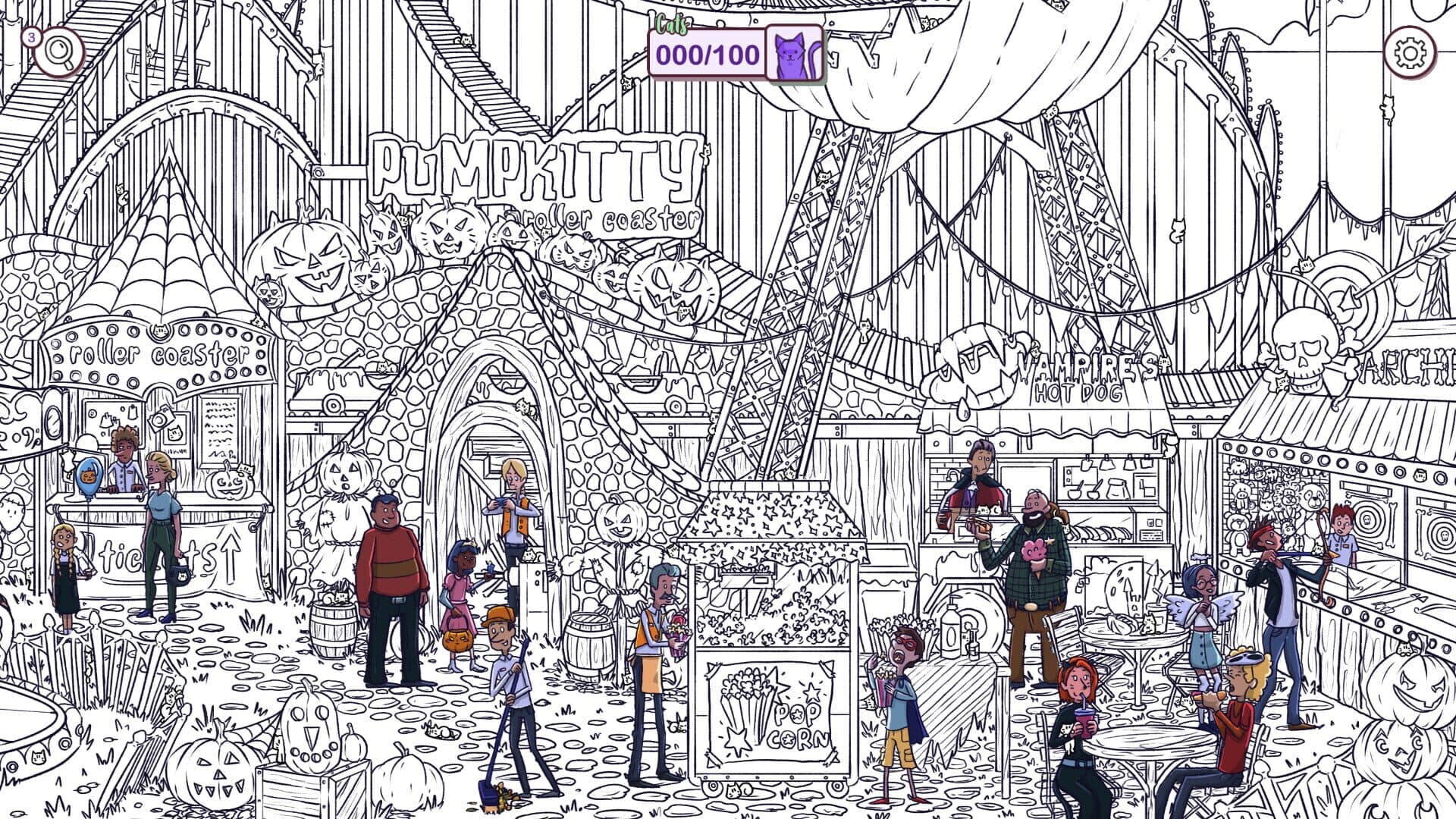 Hidden Cats in Spooky Town screenshot 1
