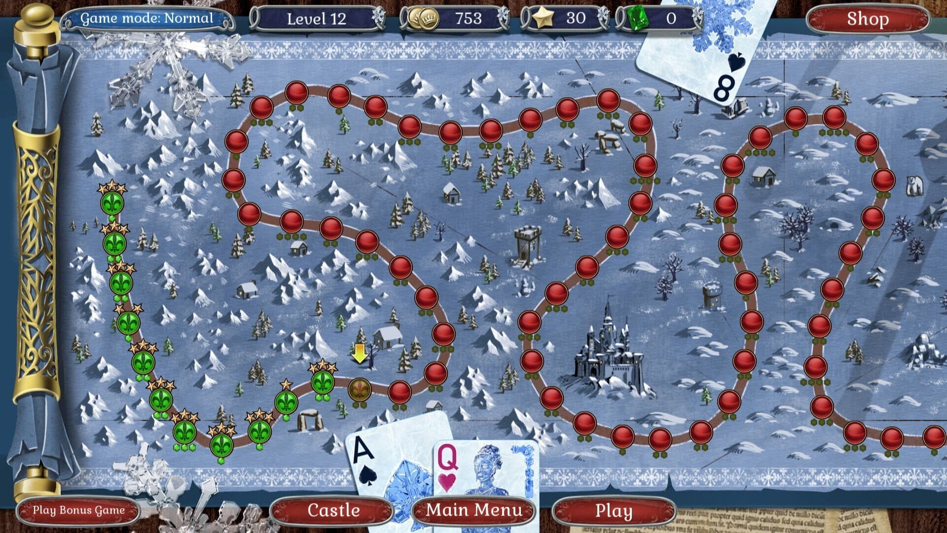 Jewel Match Solitaire Winterscapes screenshot 6