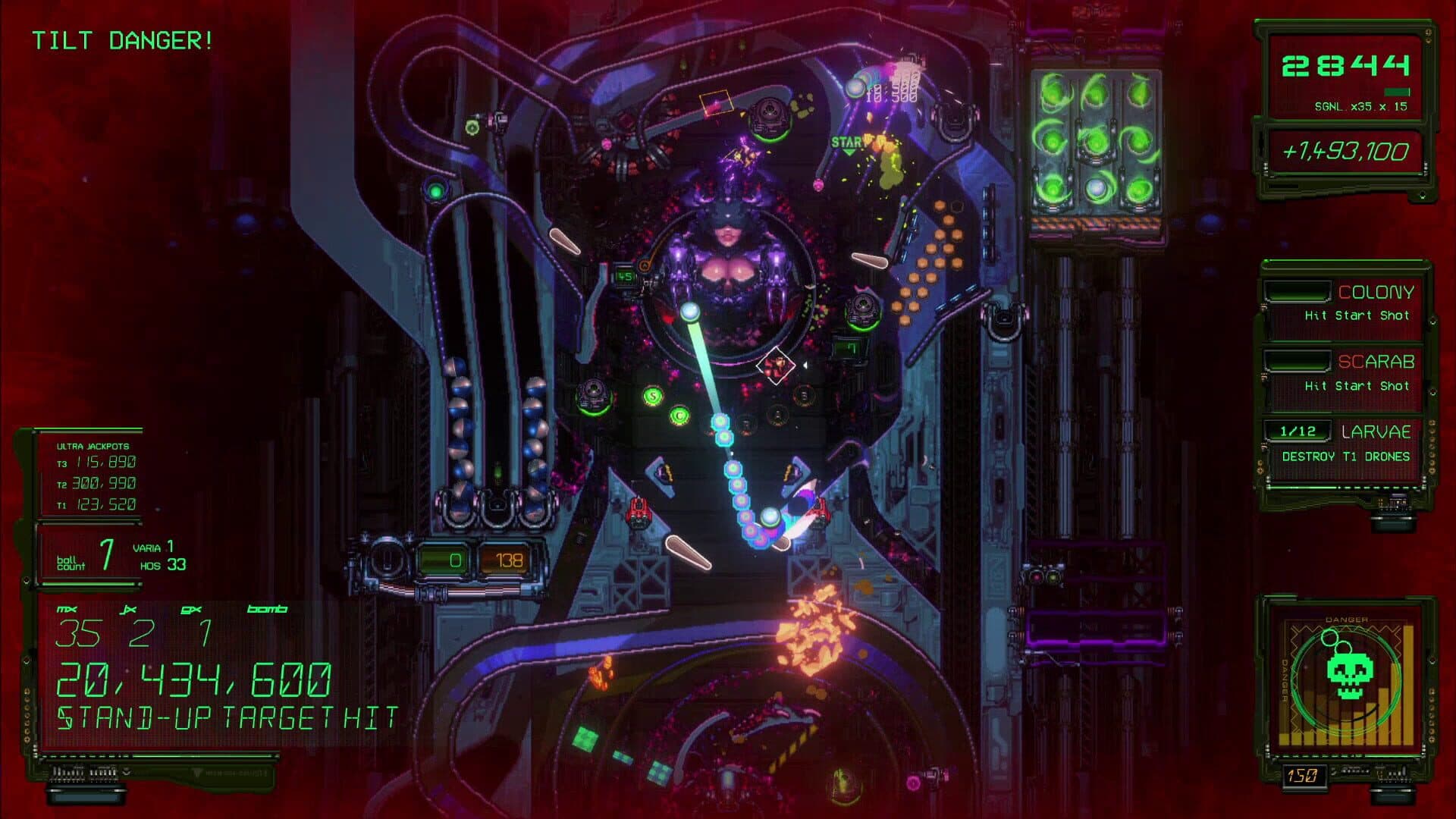 Xenotilt: Hostile Pinball Action screenshot 2