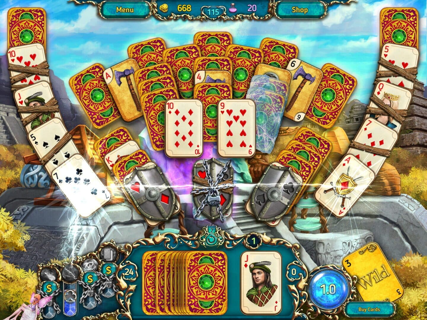 اسکرین‌شات Dreamland Solitaire: Dragon's Fury - 1