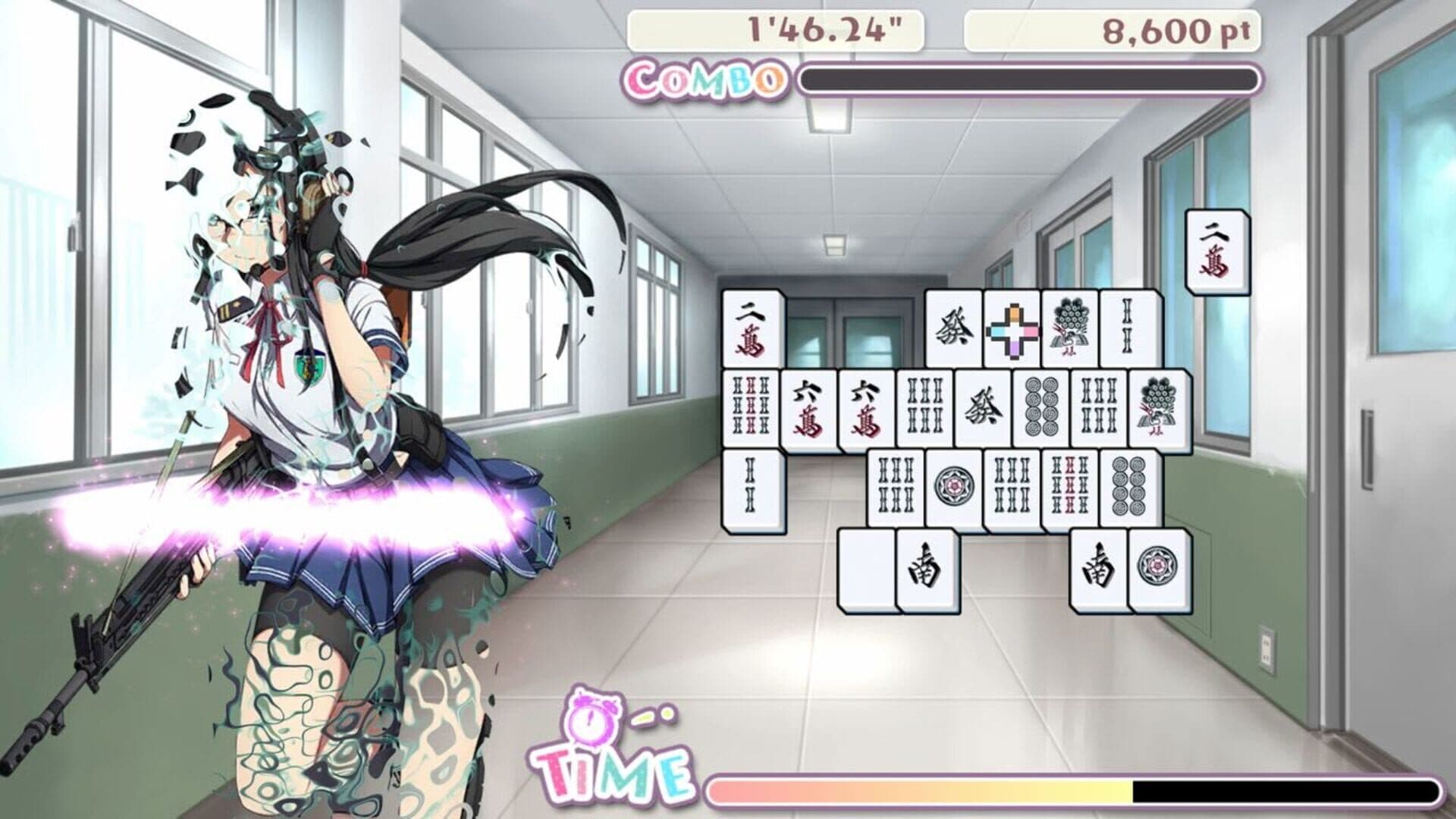 Bishoujo Battle Mahjong Solitaire screenshot 1