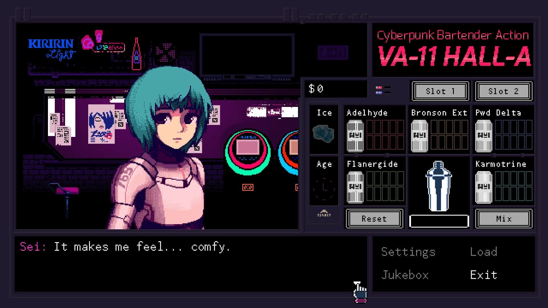 VA-11 Hall-A: Cyberpunk Bartender Action screenshot 0
