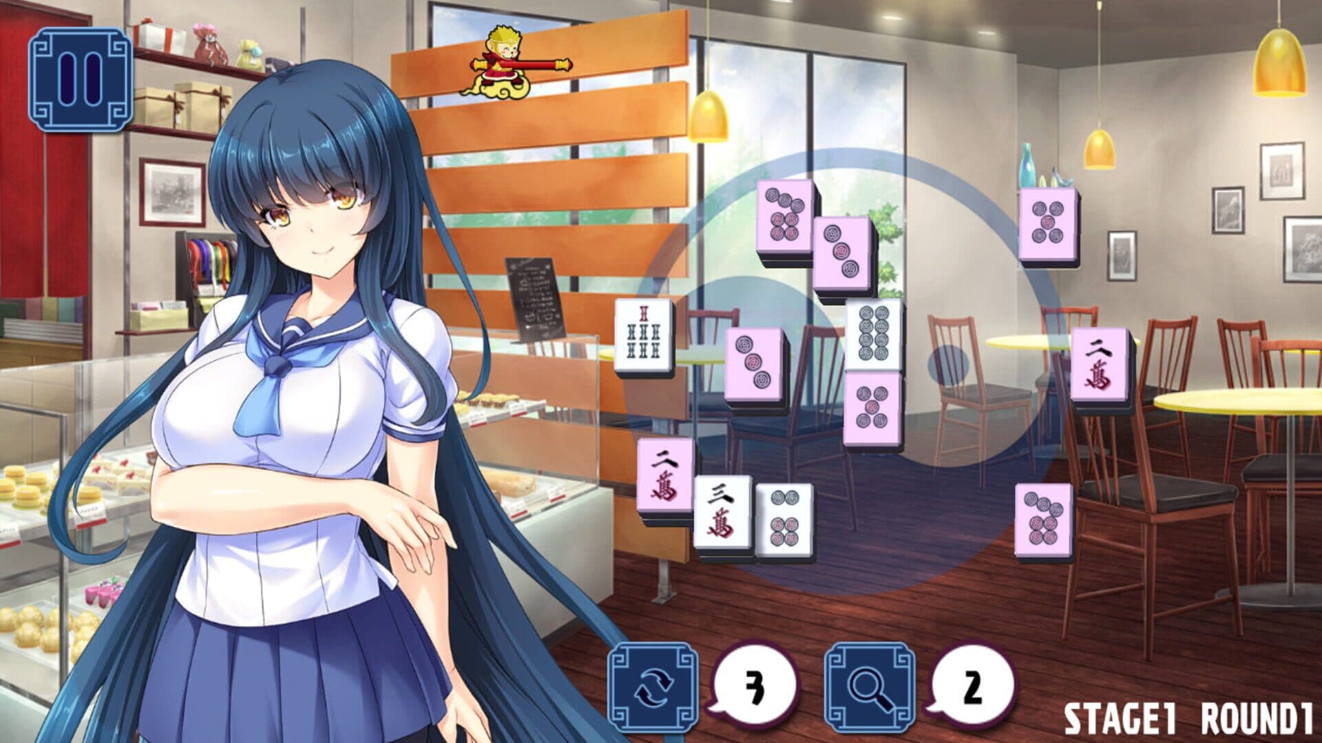 Pretty Girls Mahjong Solitaire: Blue screenshot 8